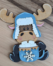 Load image into Gallery viewer, DIY Winter Moose with Hot Cocoa. Includes Base - File #3