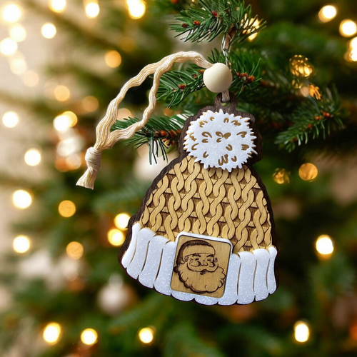 Santa Beanie Ornament