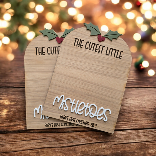 Cutest Little MistleTOES Baby's First Christmas Footprint Memory Keepsake (#307)